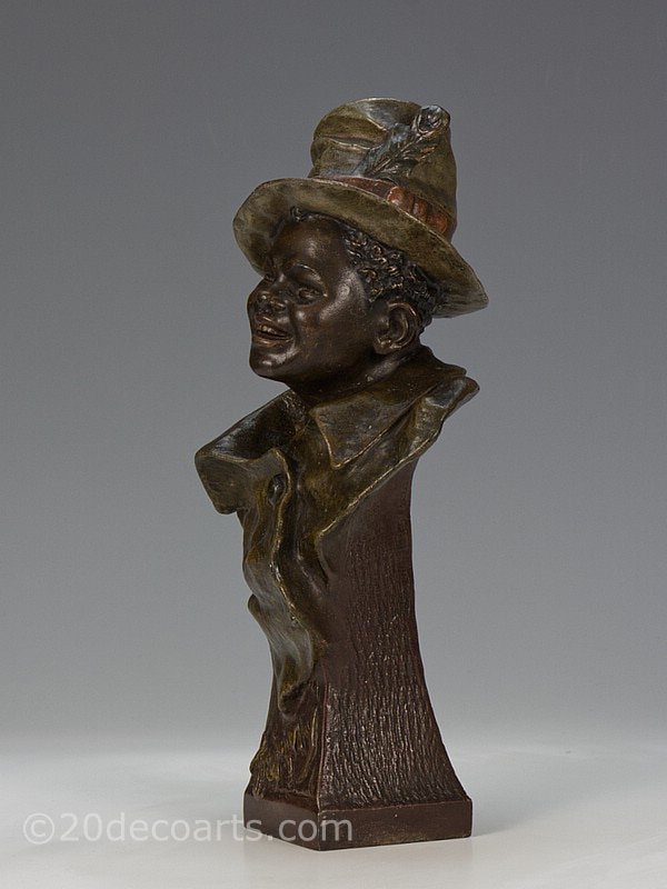 Antique Black Americana Figurine Bust for Sale