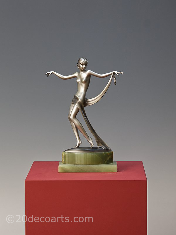  20th Century Decorative Arts |Josef Lorenzl dancer  Art Deco bronze figure photo 1