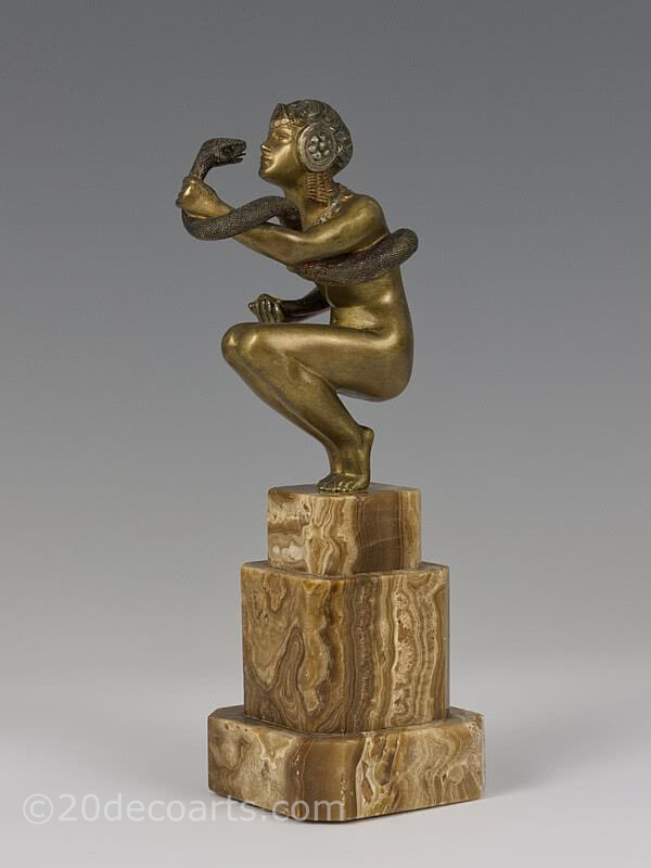 Cleopatra, An Art Deco bronze figurine
