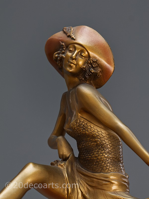 Lorenzl - Art Deco Austrian bronze statue dancer for sale