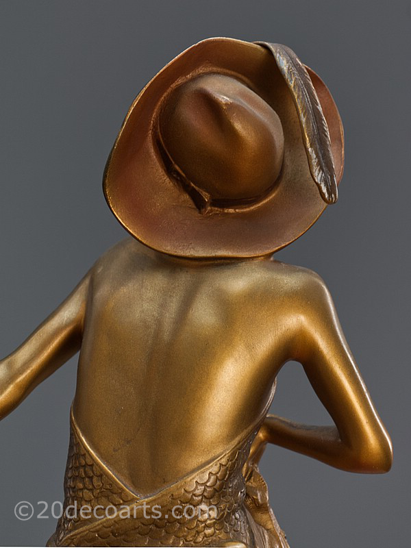 Lorenzl - Art Deco Austrian bronze statue dancer for sale