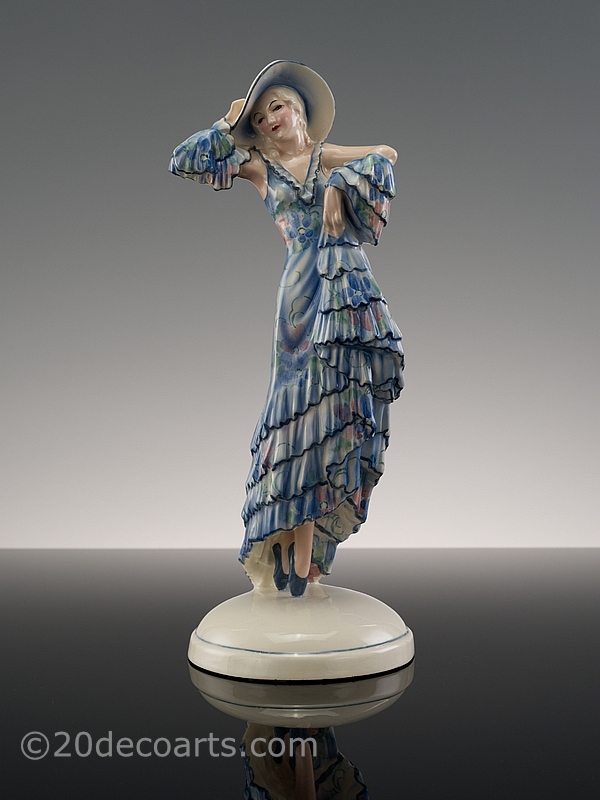  20th Century Decorative Arts |Josef Lorenzl for Goldscheider Art Deco figurine
