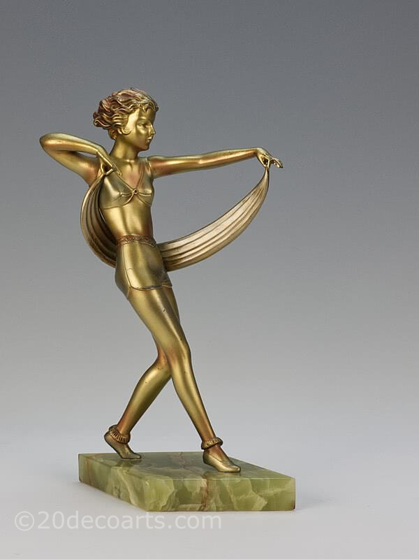  20th Century Decorative Arts |Art Deco Spelter Figure by Josef Lorenzl, 1930s