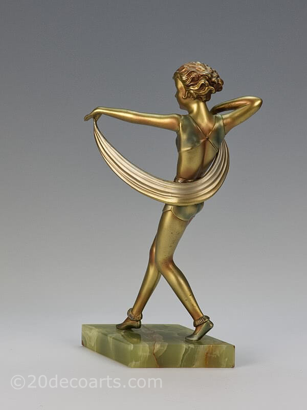  20th Century Decorative Arts |Art Deco Spelter Figure by Josef Lorenzl, 1930s