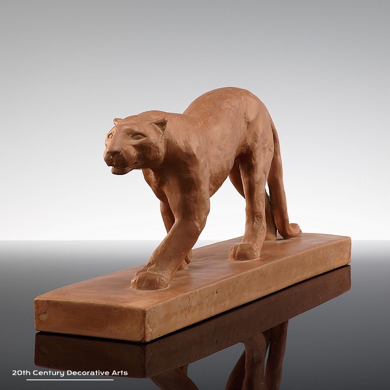  20th Century Decorative Arts |Art Deco Panther Sculpture