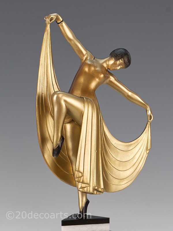  art deco spelter figurines for sale
