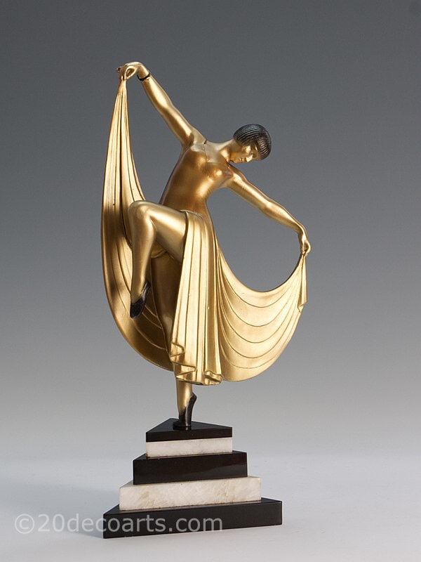  art deco spelter figurines for sale