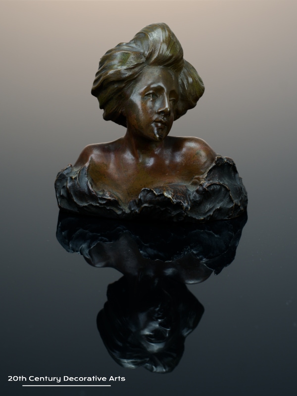  20th Century Decorative Arts |Art Nouveau Bronze French Bust