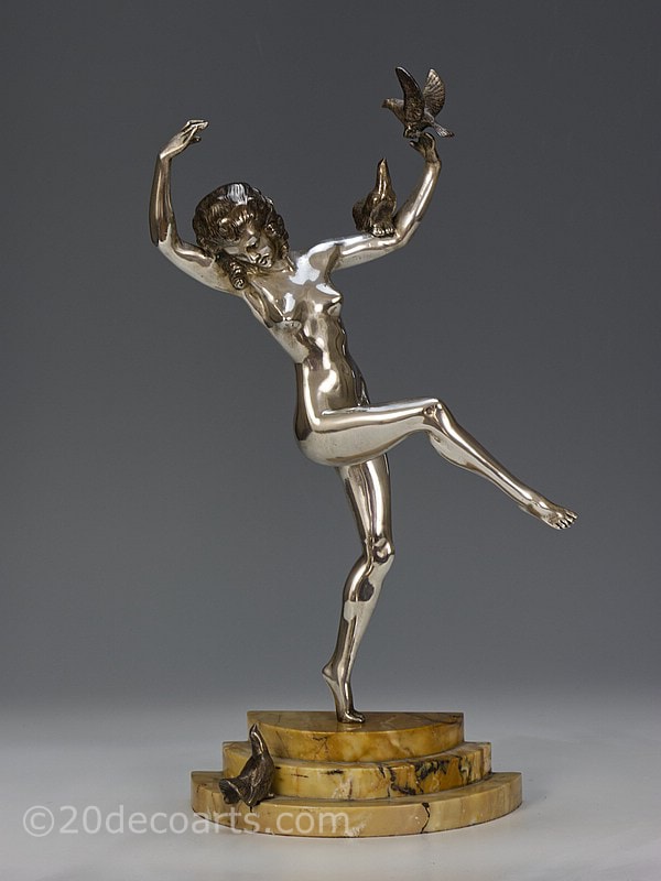  Marcel-Andre Bouraine Art Deco French bronze figure 