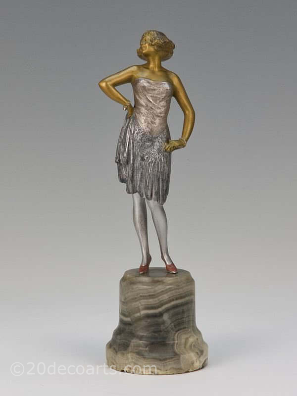  20th Century Decorative Arts |Bruno Zach Art Deco bronze sculpture close up photo 3