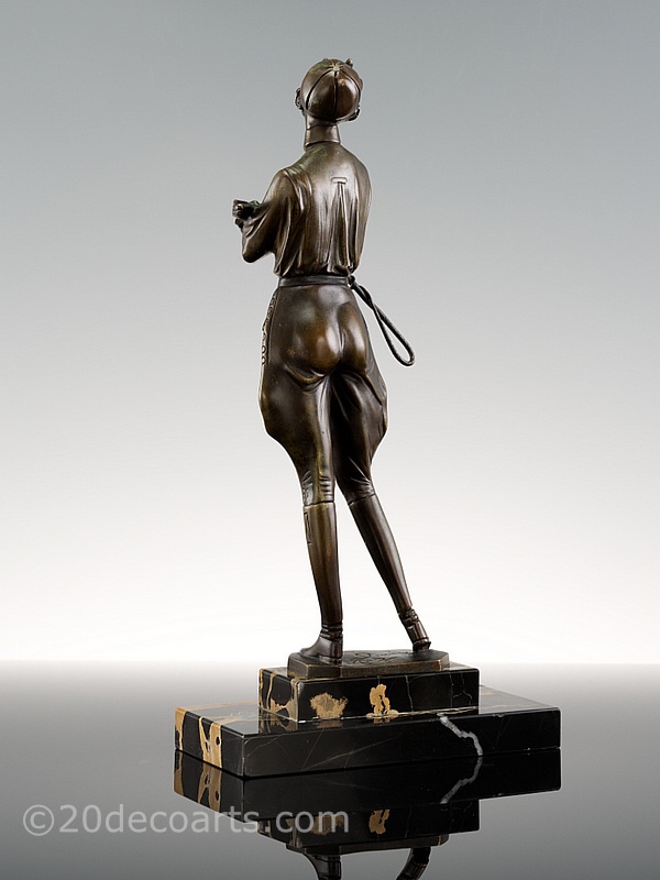   Bruno Zach - An Art Deco bronze figure Jockey, Vienna, Austria 1925