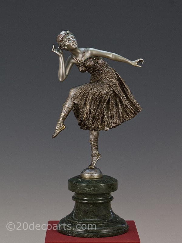  Demetre Chiparus - Art Deco bronze dancer sculpture 