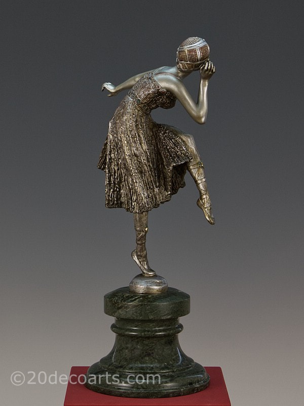   Demetre Chiparus - Art Deco bronze dancer sculpture 