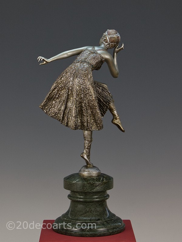   Demetre Chiparus - Art Deco bronze dancer sculpture  