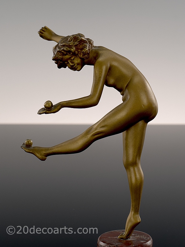 Claire Colinet - An Art Deco bronze figure, France circa 1920s titled Juggler
