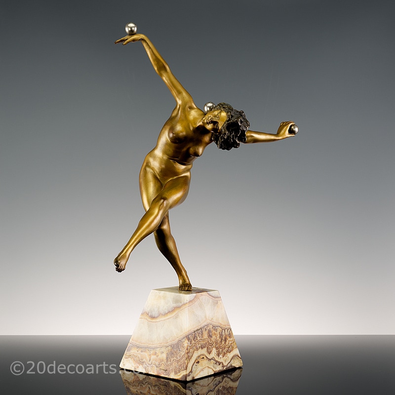  20th Century Decorative Arts |Claire Colinet - Art Deco bronze figurine  "Juggler" circa 1925