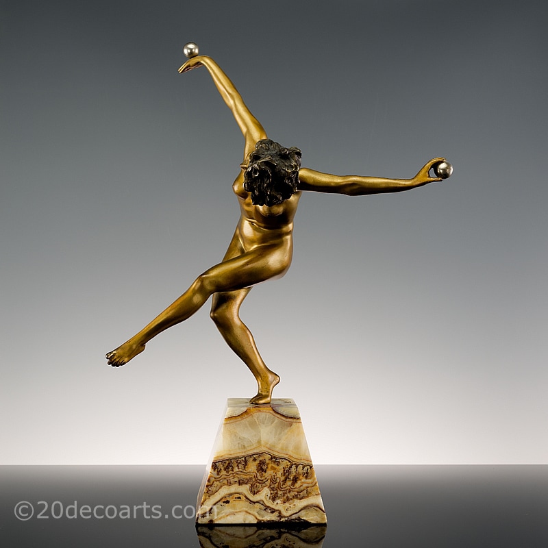  20th Century Decorative Arts |Claire Colinet - Art Deco bronze figurine  "Juggler" circa 1925