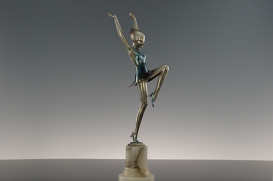 ☑️ adolph bronze art deco figurine for sale