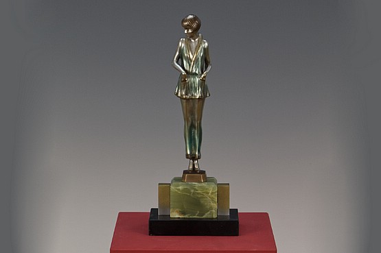 ☑️Pyjama Girl Lorenzl art deco bronze figures for sale 