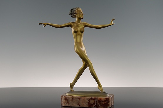 ☑️ Art Deco Josef Lorenzl Bronze Statue 1930 For Sale
