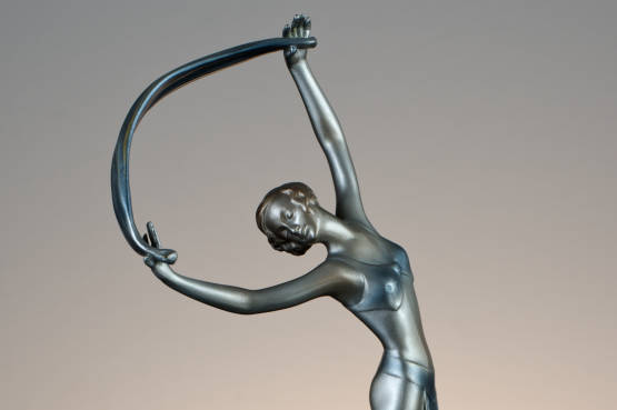 ☑️ Lorenzl art deco bronze figures for sale Scarf Dancer