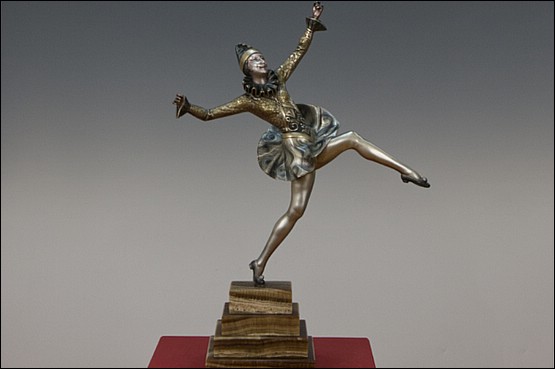 ☑️ jules jourdain art deco statue 1930s bronze for sale