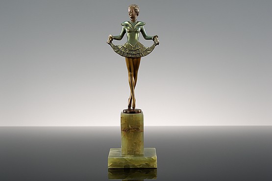 ☑️ Art Deco Josef Lorenzl Bronze Ballerina For Sale