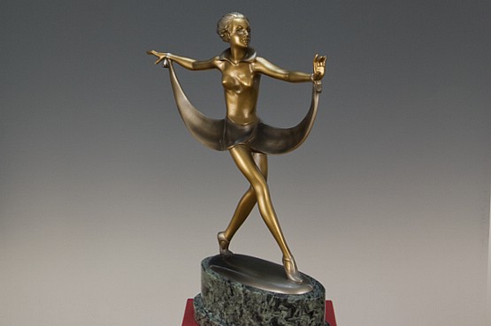 ☑️ Josef Lorenzl - antique Art Deco Austrian Bronze Figure