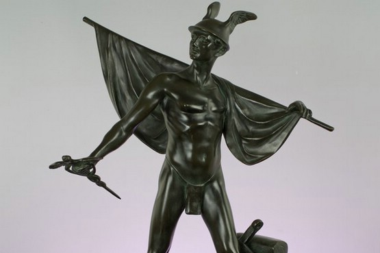 ☑️ mercury male nude bronze