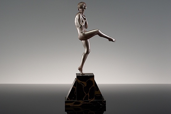 ☑️ pierre le faguays art deco bronze statue