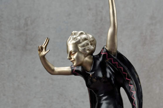 ☑️ prof. otto poertzel bronze dancer art deco sculpture 1930