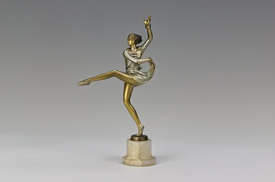 ☑️  art deco bronze dancer Josef Lorenzl sculpture 