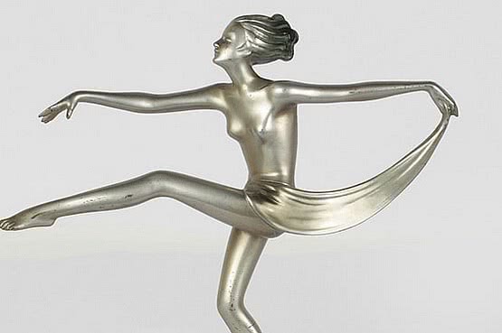 ☑️ Art Deco Dancing Lady Bronze Figure by josef lorenzl figurines