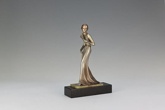 ☑️ art deco figurine by Josef Lorenzl in bronze Lorenzi