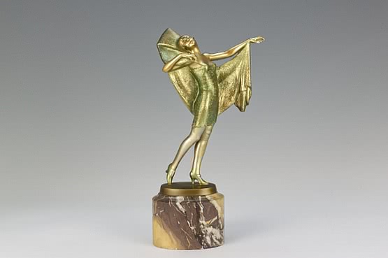 ☑️ Art Deco bronze figure sculpture of a Spanish dancer by Josef Lorenzl