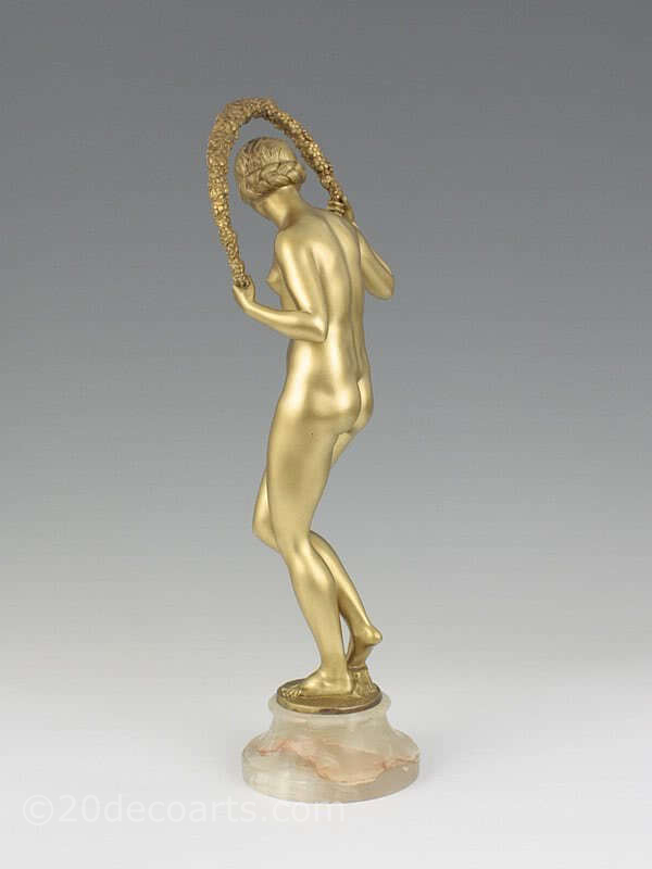  20th Century Decorative Arts |joe Descomps Art Deco bronze sculpture 1925