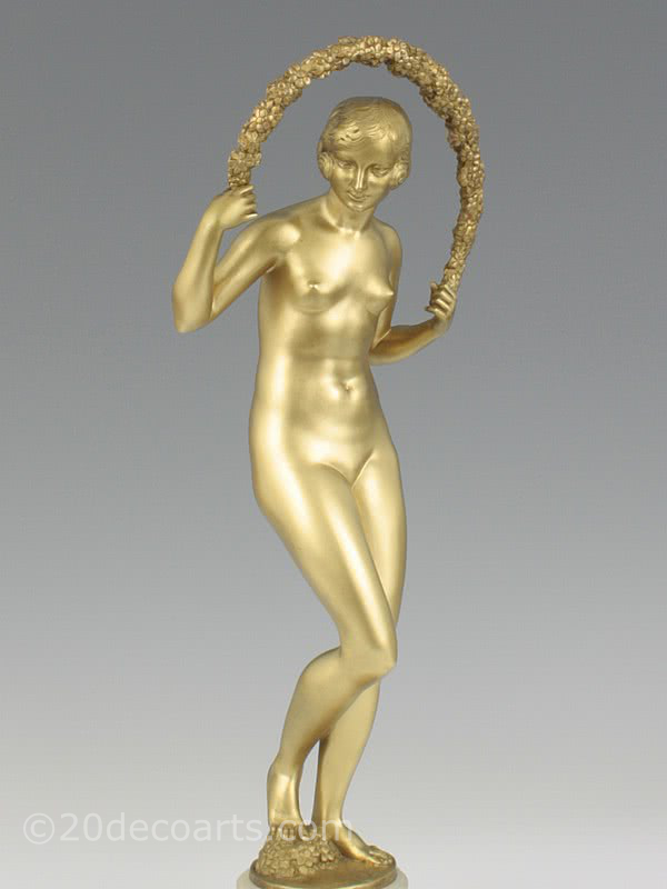  20th Century Decorative Arts |joe Descomps Art Deco bronze sculpture 1925