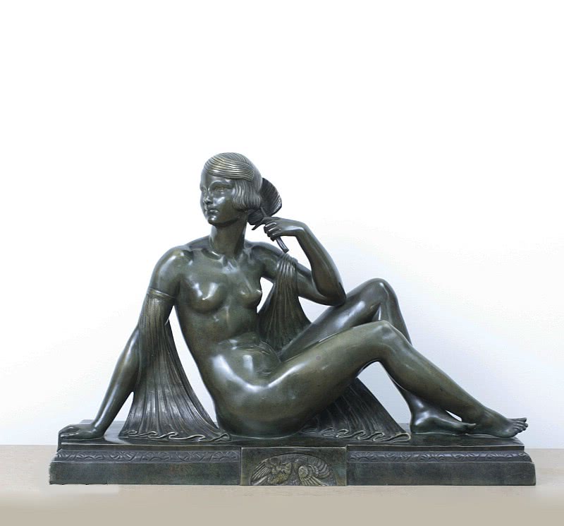  20th Century Decorative Arts |Joe Descomps - Art Deco Bronze Sculpture