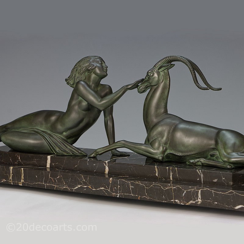Fayral Seduction - An Art Deco metal sculpture by Fayral, France circa 1930