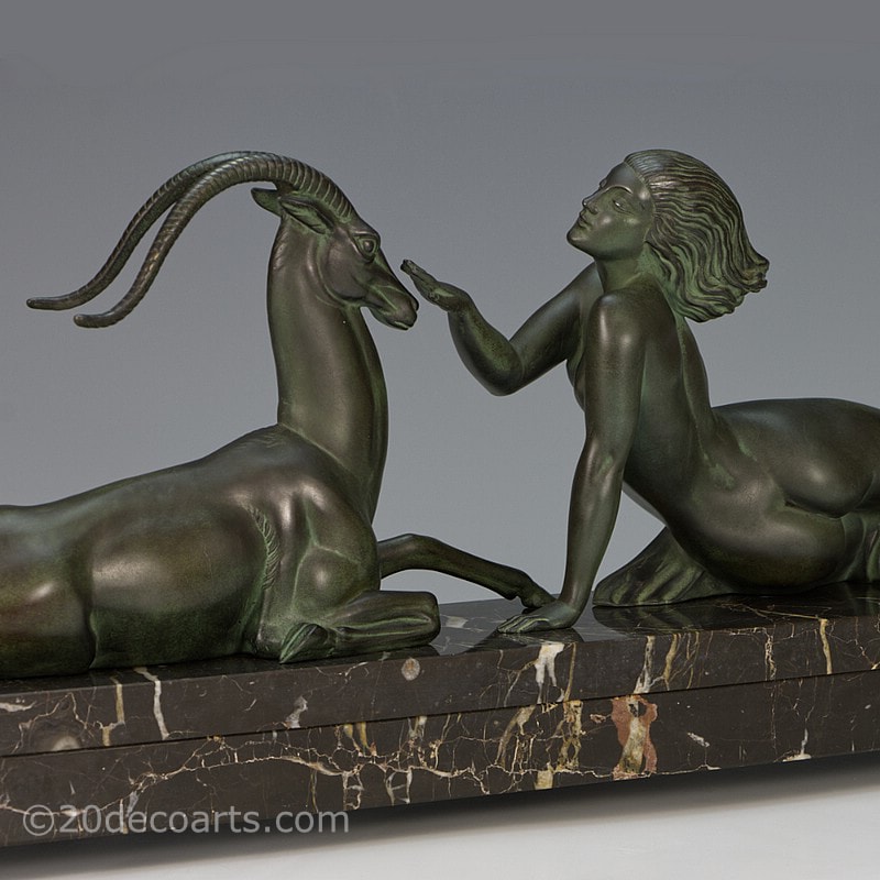 Fayral Seduction - An Art Deco metal sculpture by Fayral, France circa 1930