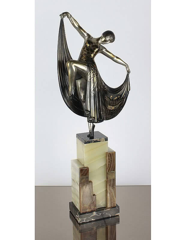 20th Century Decorative Arts |A very stylish Art Deco French metal figure (Louise Brooks?) circa 1920s, by Gilbert.