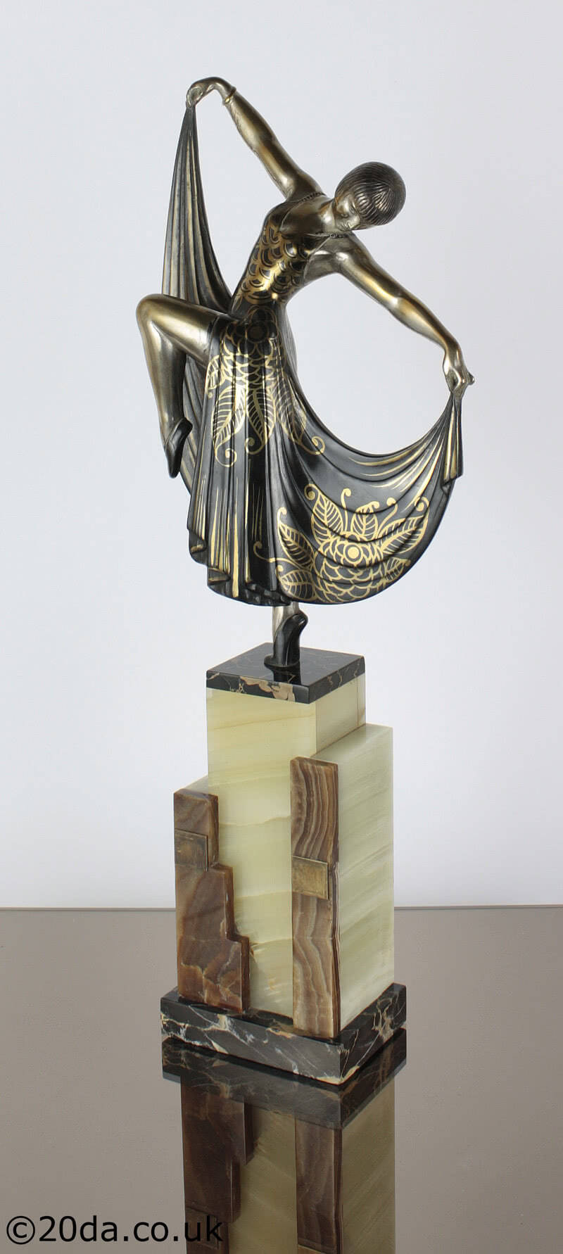 A very stylish Art Deco French metal figure circa 1920s, by Gilbert