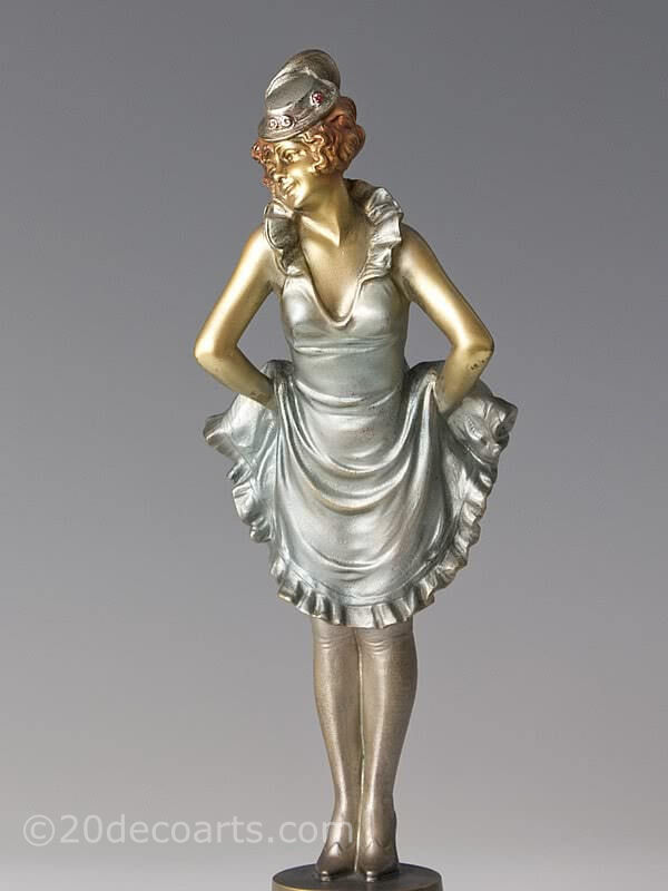 Josef Lorenzl 1920s art deco bronze figure for sale