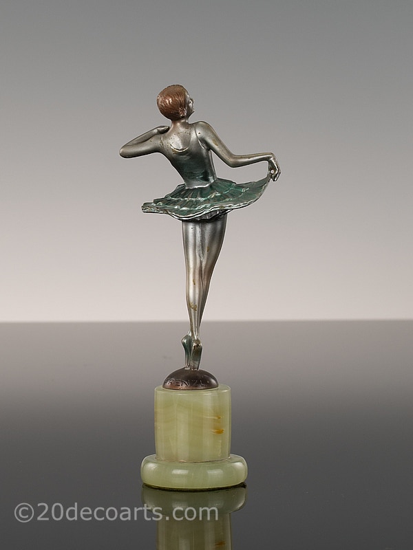  20th Century Decorative Arts |Josef Lorenzl Art Deco bronze ballerina figurine photo 1