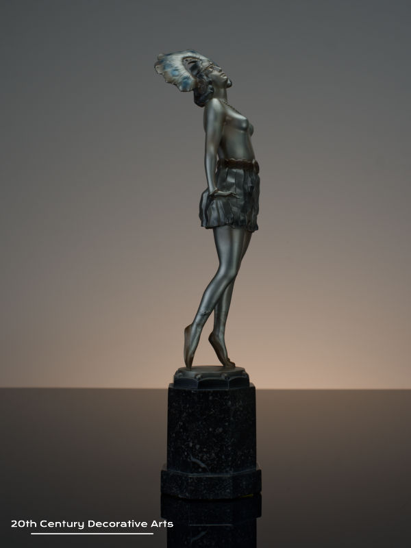  Josef Lorenzl -  Art Deco Goldscheider Austrian bronze figure, circa 1925    2