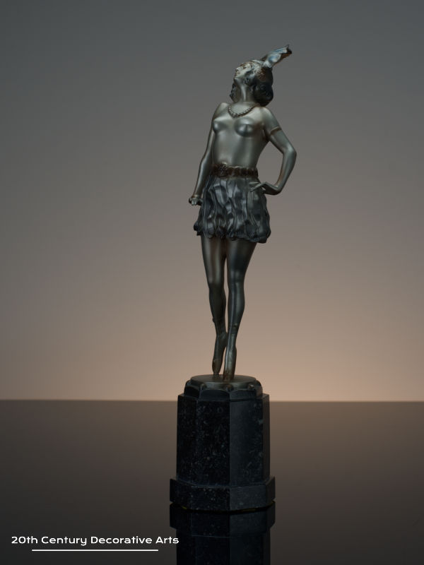   Josef Lorenzl -  Art Deco Goldscheider Austrian bronze figure, circa 1925 Lili   3 