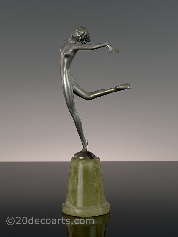  Josef Lorenzl - An Art Deco Austrian bronze figure, circa 1930  2