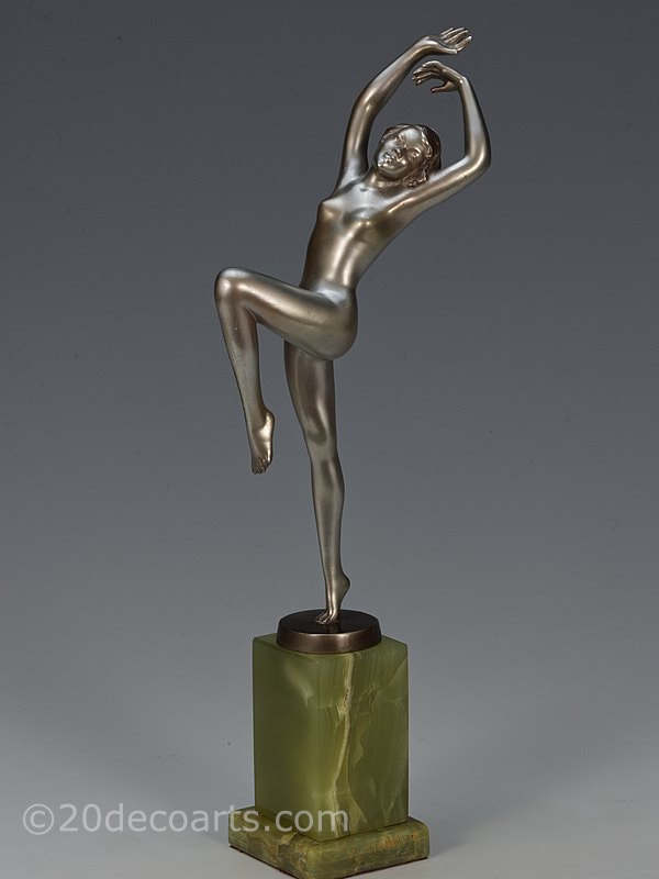   Josef Lorenzl - An Art Deco Austrian bronze figurine, circa 1930  1 