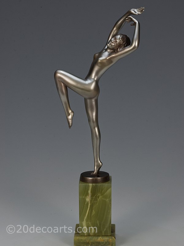  Josef Lorenzl - An Art Deco Austrian bronze figurine, circa 1930  2