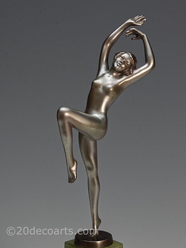   Josef Lorenzl - An Art Deco Austrian bronze figurine, circa 1930  3 